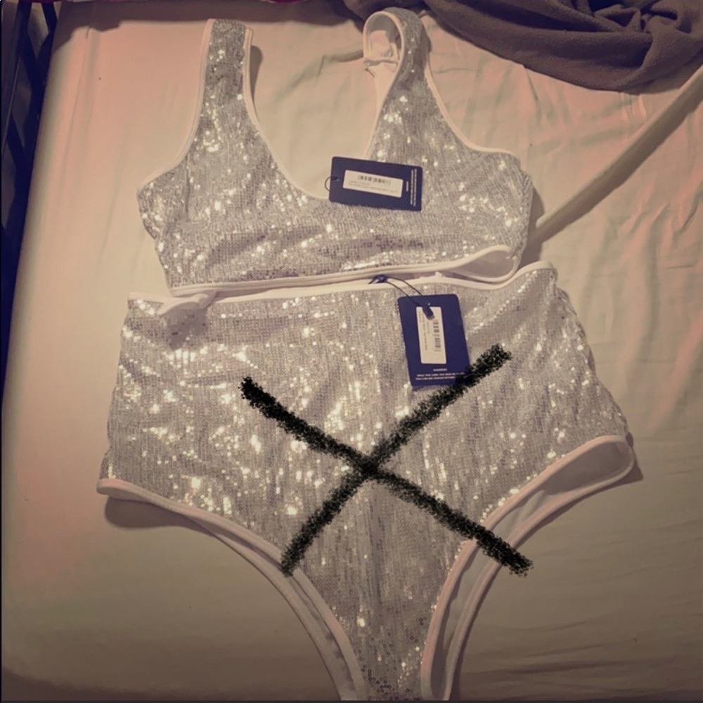 PLT SEQUIN BIKINI TOP